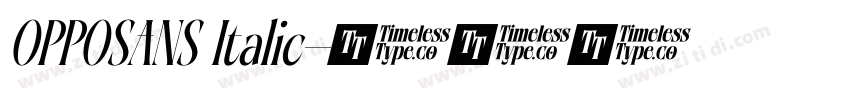 OPPOSANS Italic字体转换